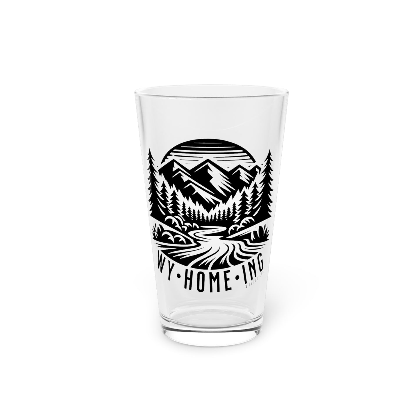 WY•HOME•ING PINT GLASS – Raise a Glass to Wyoming Pride