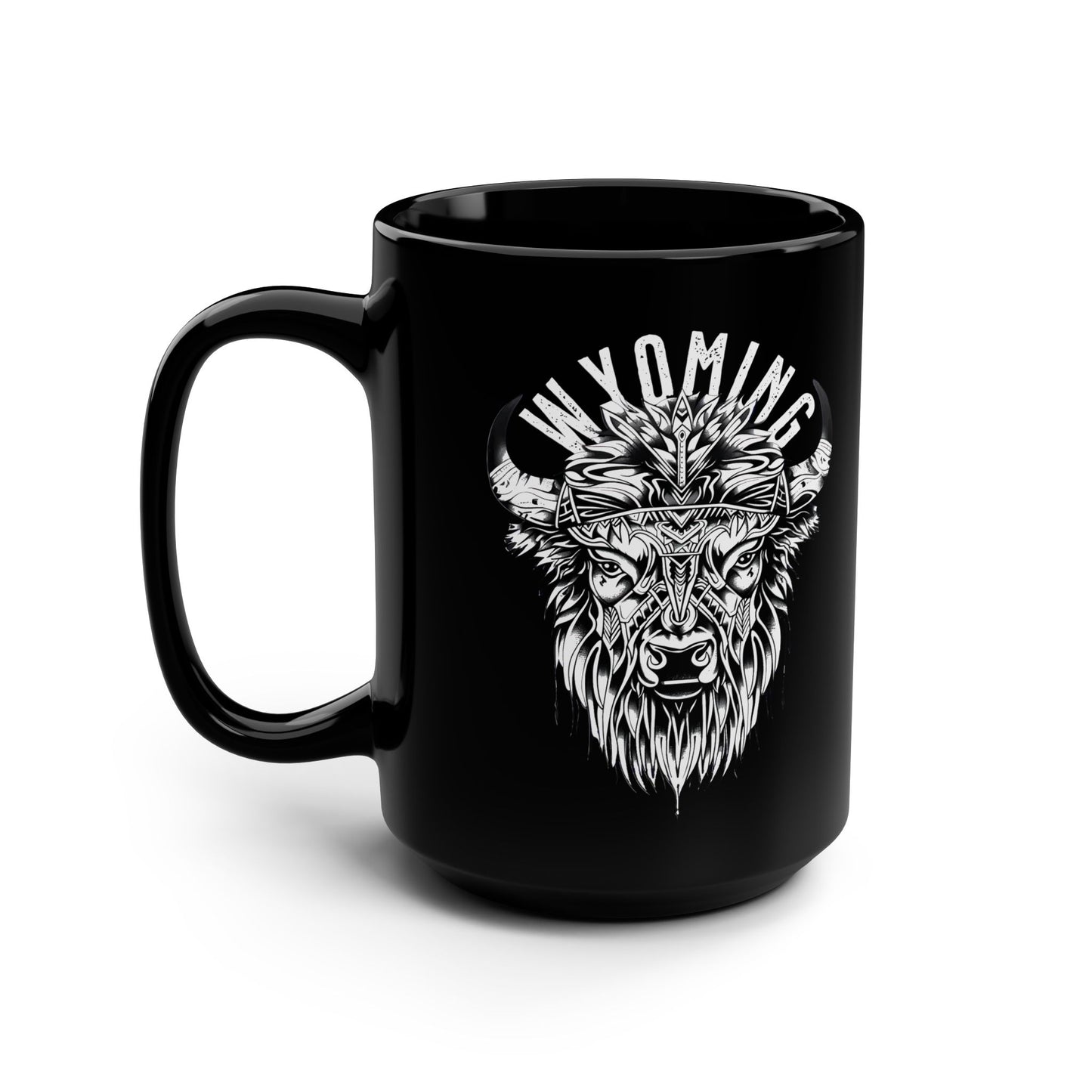 WYOMING TRIBAL BISON CERAMIC MUG