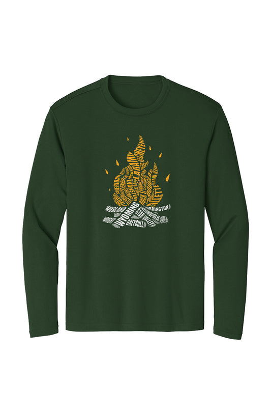 COWBOY CAMPFIRE - 4 COLORS - Premium Long Sleeve Performance T-Shirt