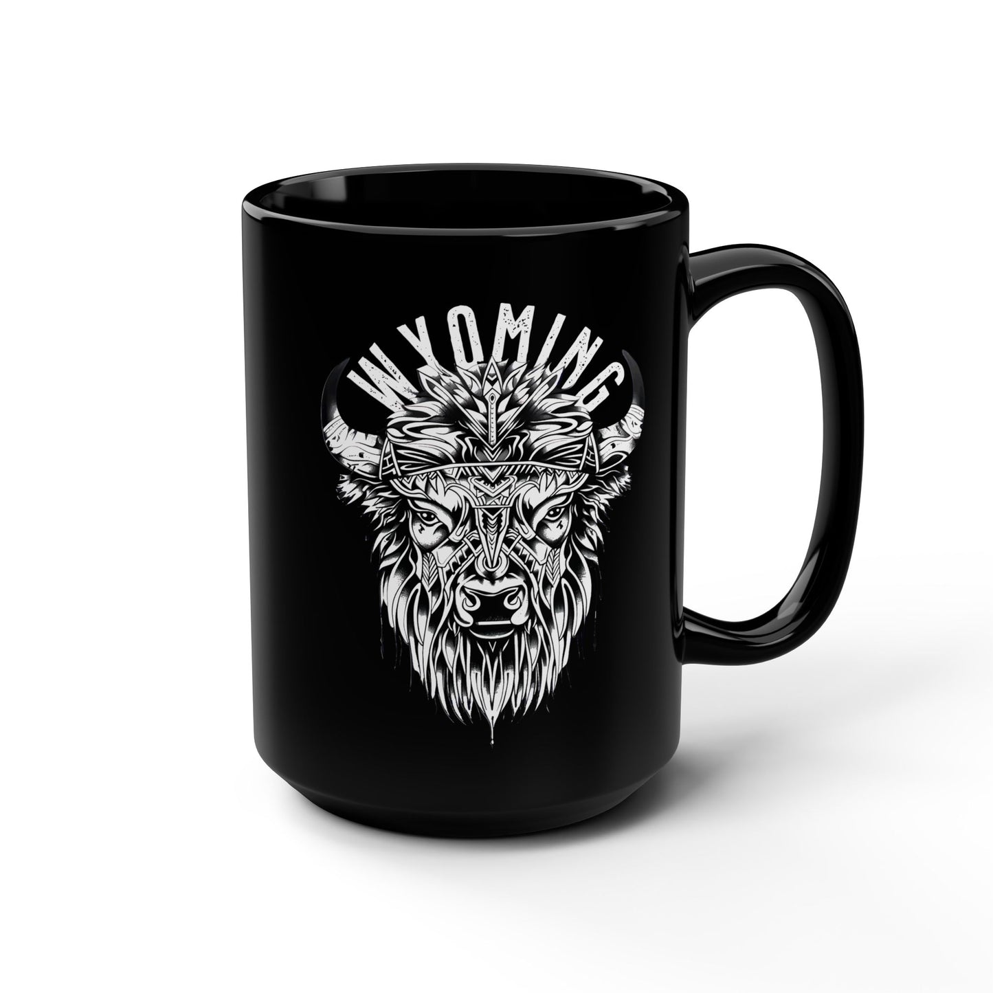 WYOMING TRIBAL BISON CERAMIC MUG