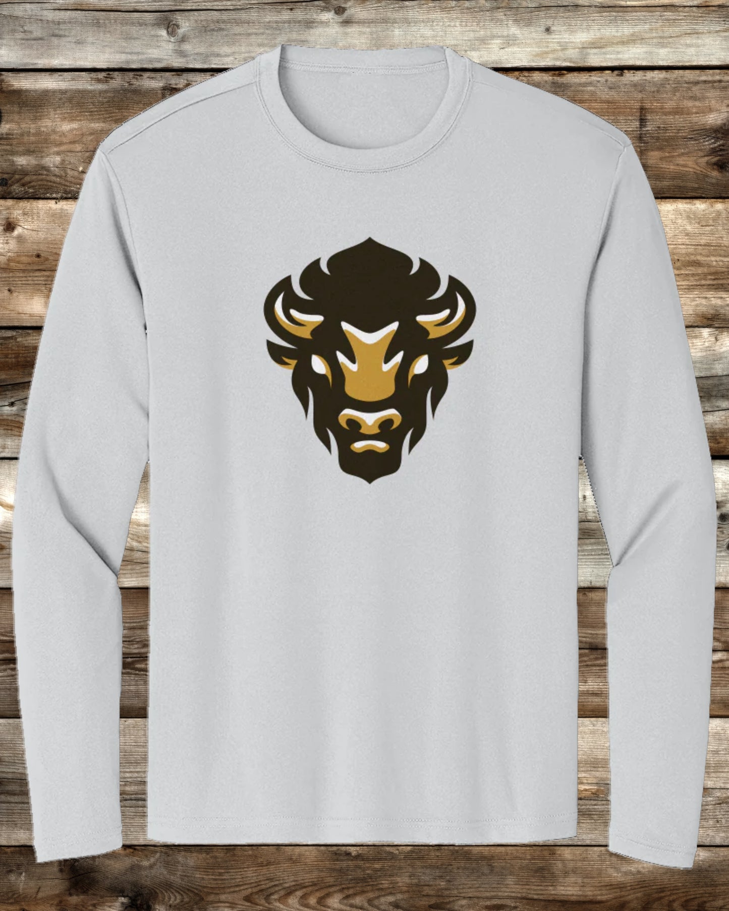 WYOMING GEAR BISON LOGO - 3 COLORS - Premium Long Sleeve Performance T-Shirt