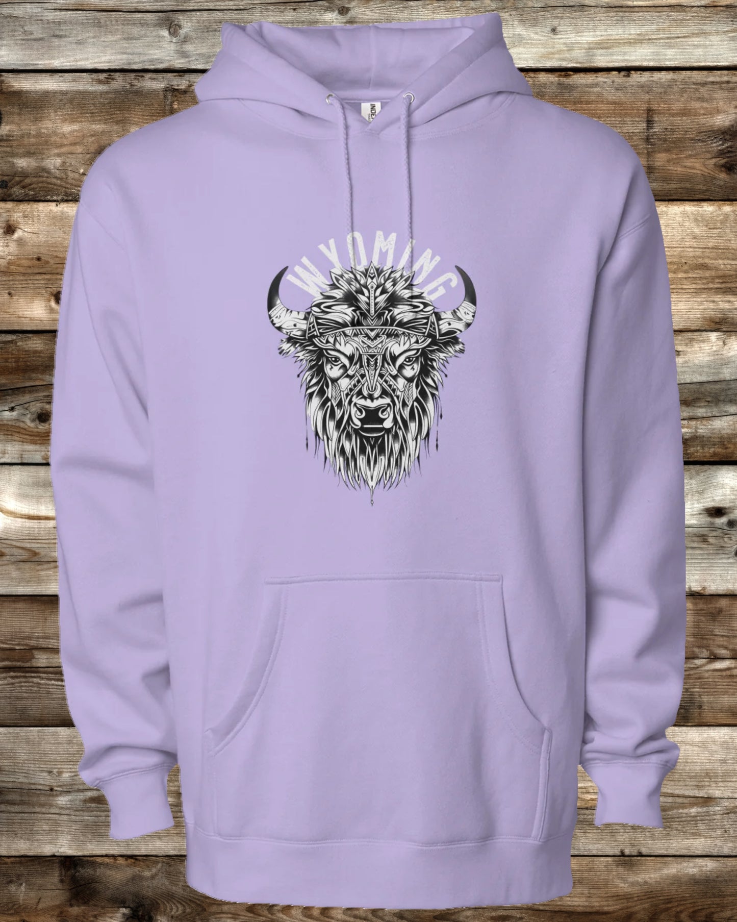 WYOMING TRIBAL BISON - 6 COLORS - Premium Heavyweight Hoodie