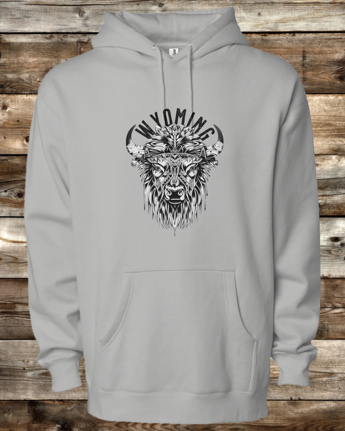 WYOMING TRIBAL BISON - 6 COLORS - Premium Heavyweight Hoodie