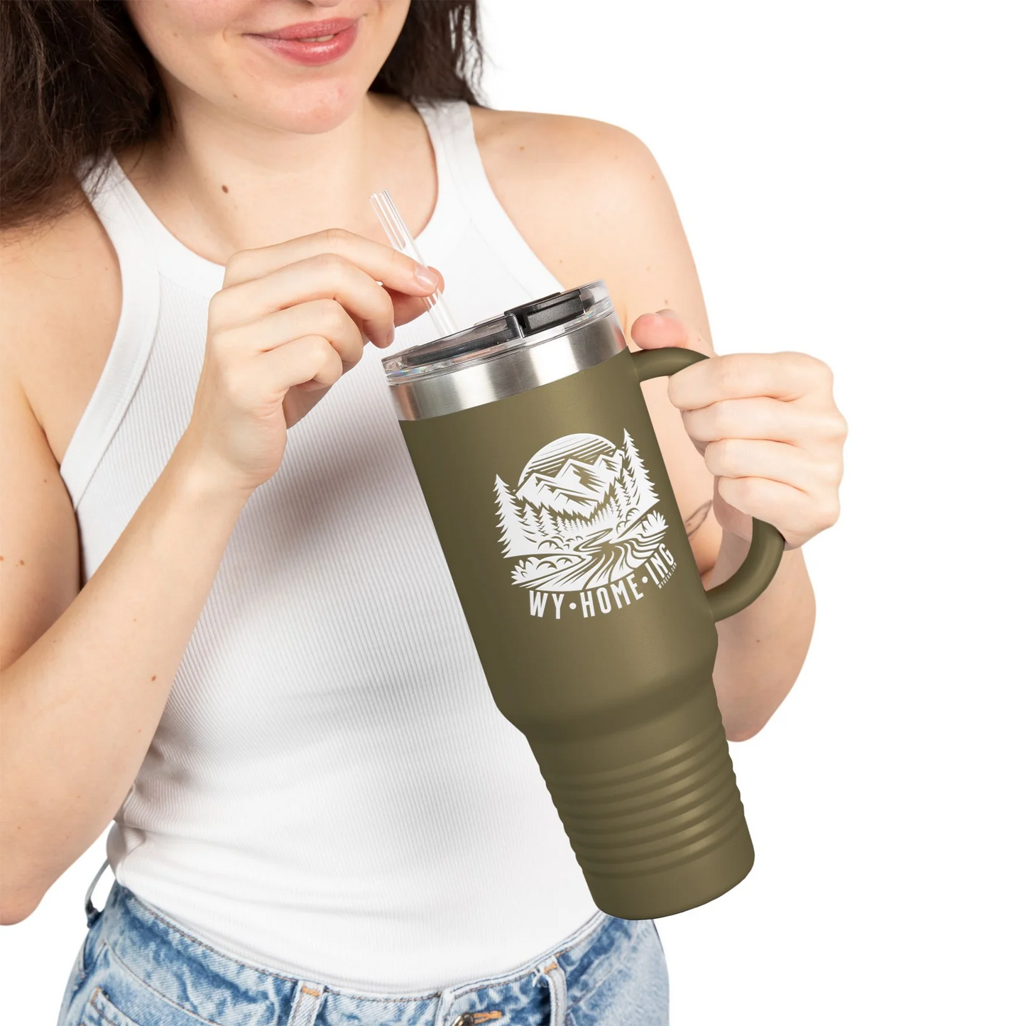 WY•HOME•ING EXTRA LARGE 40oz TUMBLER - 3 COLORS- Fuel Your Adventures, Wyoming Style