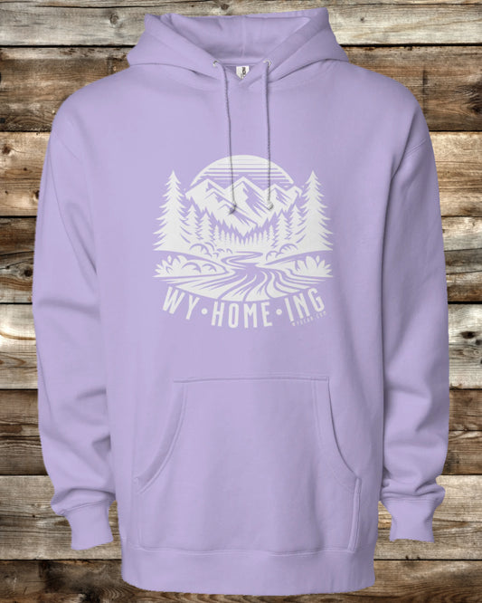 WY•HOME•ING PREMIUM HEAVY WEIGHT HOODIE - 5 COLORS - Built for Wyoming, Designed for You